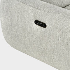 Turin Electric Recliner Sofa Silver Left Hand Corner