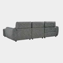 Turin Electric Recliner Sofa Charcoal Right Hand Corner