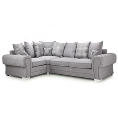 Verona Scatterback 4 Seater Sofa Right Hand Facing Corner Grey