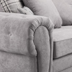 Verona Scatter Back 3 Seater Sofa Grey