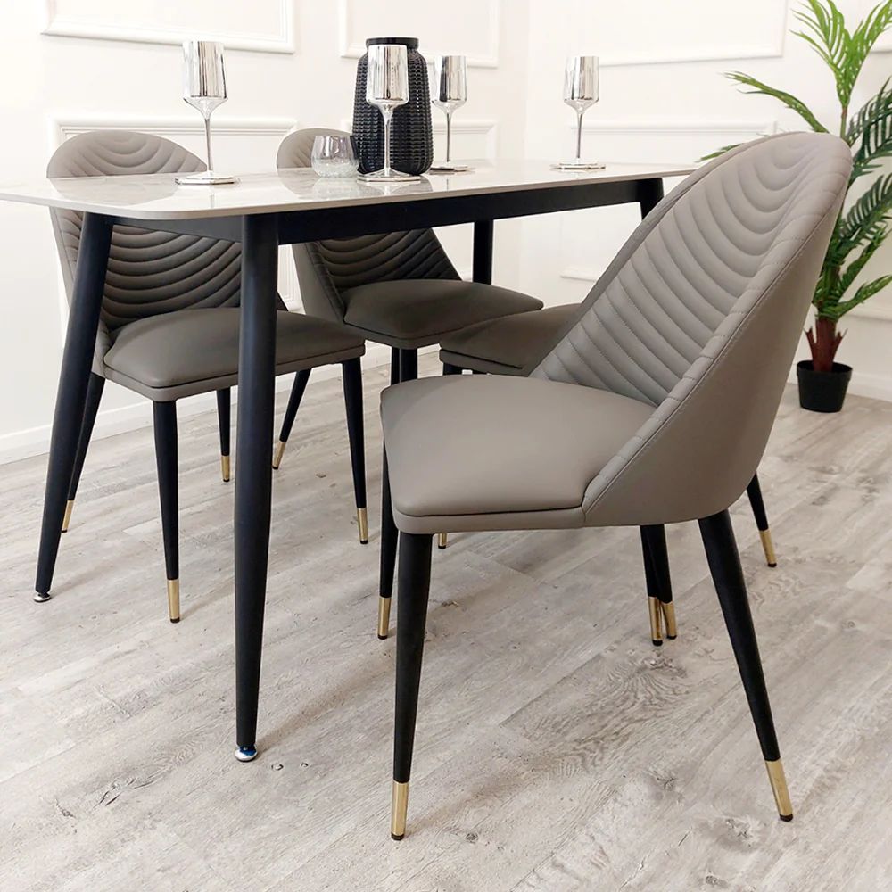 Lovemybedss Aliyah Leather Dining Chair