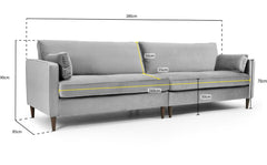 Whittaker Plush Sofa Set - Grey