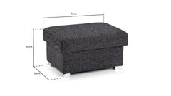 Wilcot Footstool Sofa - Grey