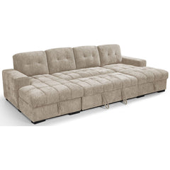 Palermo U Shape Storage Sofa Bed - Beige