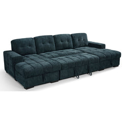 Palermo U Shape Storage Sofa Bed - Blue